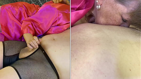 Granny Carmen: Mature Cock Sucker In Fuscia Lingerie