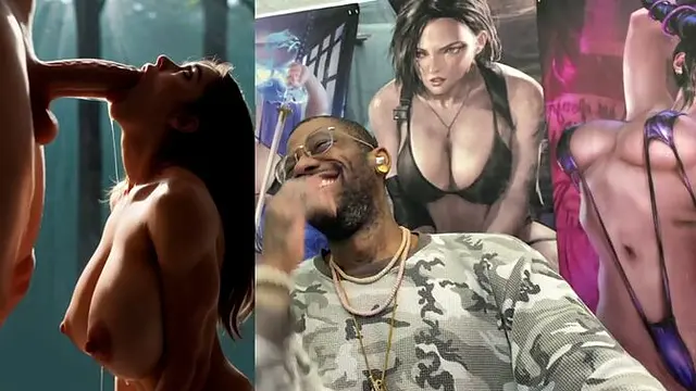 Slutty big breast MILF deepthroats big cock in black missionary