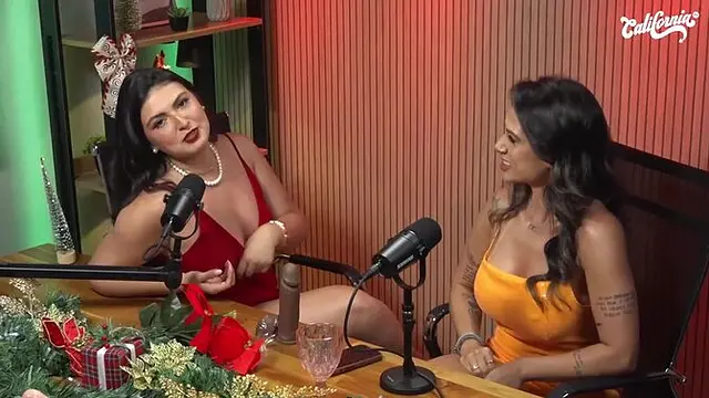 Trio of hot girls get frisky with toys in the studio