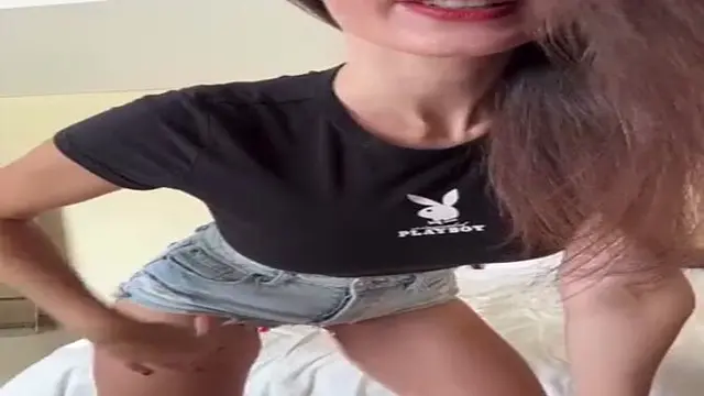 MILF with big tits shows her panties during a massage