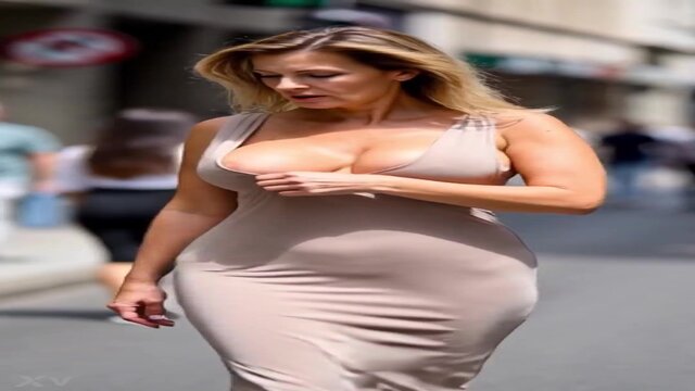 Massive-titted MILFs show off in public compilation
