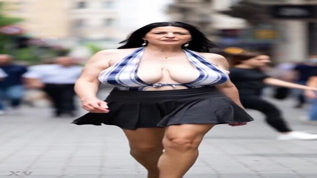 Busty MILFs flaunt massive natural breasts in braless compilation