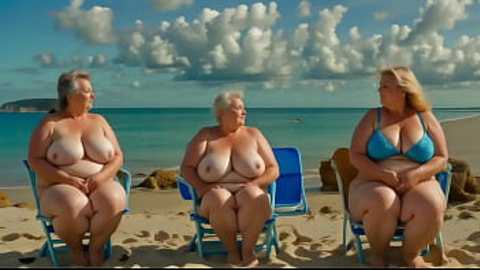 Mature woman with a stunning chest