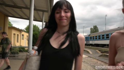 Dirty Czech conductor's toilet tryst gets flushed with brutal banging and sloppy anal👌